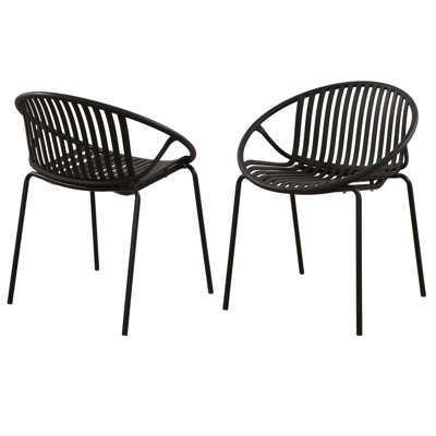 Brentley Patio Stackable Dining Chairs Set by George Oliver