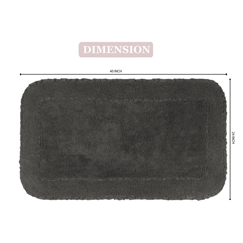 Maytham Bath Rug, Gray, Rectangle - 24" W x 40" L