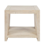 Troy Solid Wood Floor Shelf End Table