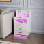 Bedside Cabinet with 3 Drawers & 2 Open Shelves, White Bedside Table with RGB LED Light Strip & UK Charging Station 2AC/2USB, Wooden Nightstand Sofa Side Table for Bedroom Living Room, UK Plug