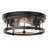 Joandra 2-Light Bulbs Retro Farmhouse Seeded Glass Shade Dimmable Flush Mount Light Fixtures