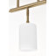 Stivers - Luminaire suspendu pour îlot 3 lumières - Noir mat - Verre opale blanc-856851487