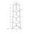 Contemporary White Metal 4 Bookcase For Living Room, Bedroom - Enhance Corner Utilization Storage Potential Modern Bookshelf In Bedroom, Room Maximize Space, And Efficiency