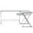 L-Shaped Tempered Glass Top Computer Desk With Pull Out Keyboard Panel, Clear