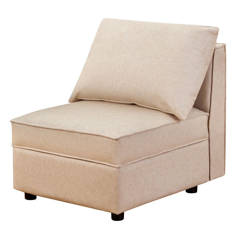 Dulvert 26" W Upholstered Armless Chair Sofa Module With Storage