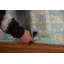 Tapis oriental géométrique en laine noué à la main Oushak 2 x 4