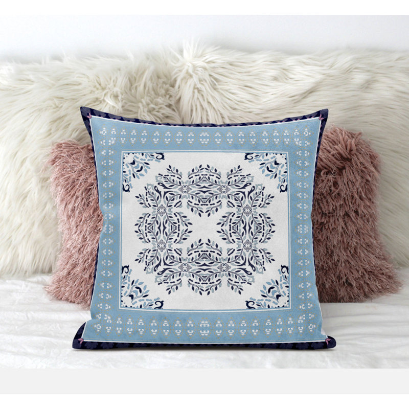 Housse et insert de coussin carré Window Window, 16" x 16", Crème / rose vif