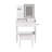 3-Color LED Vanity Mirror With Stool, Dressing Table For Bedroom, 2 Drawers & 5 Storage Cabinets (4 Open + 1 Hidden), Adjustable Lighting-1777861742