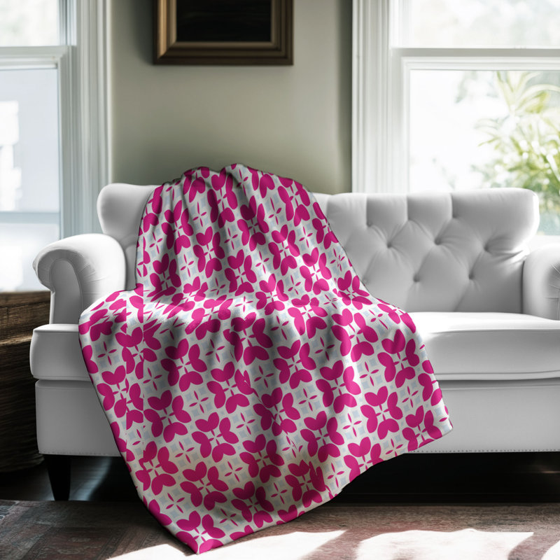 Patterns Blue - 1 pièce Sherpa Premium, Grand lit