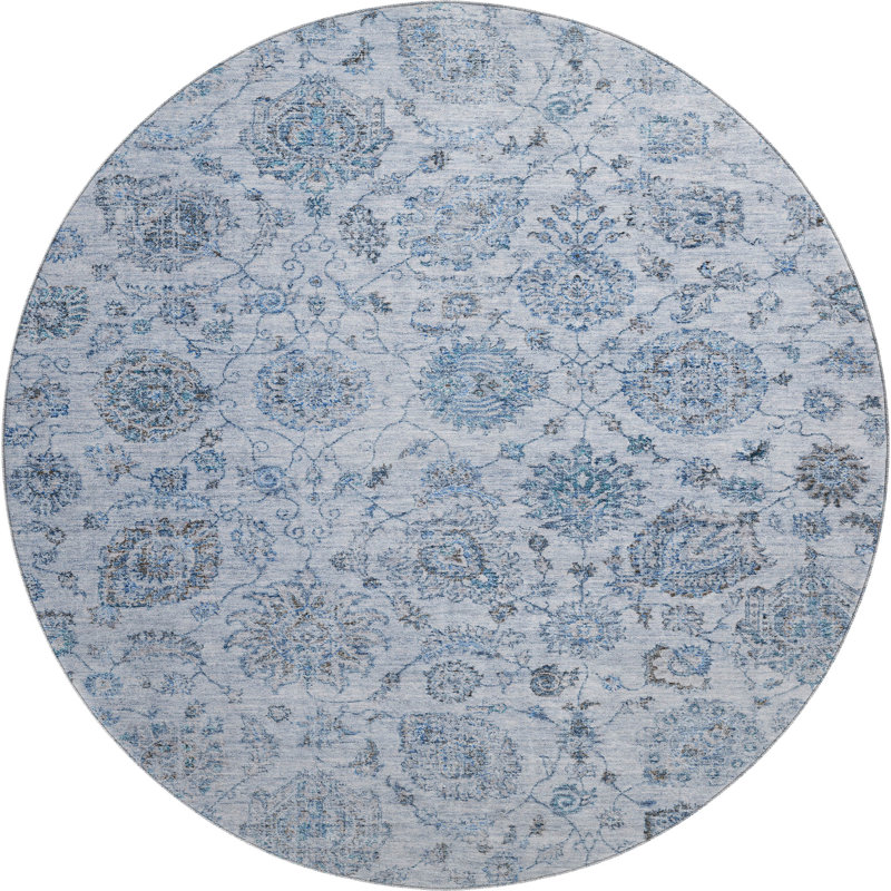 Tapis damassé de qualité supérieure Mayfield AMF1833, Rond 8 pi