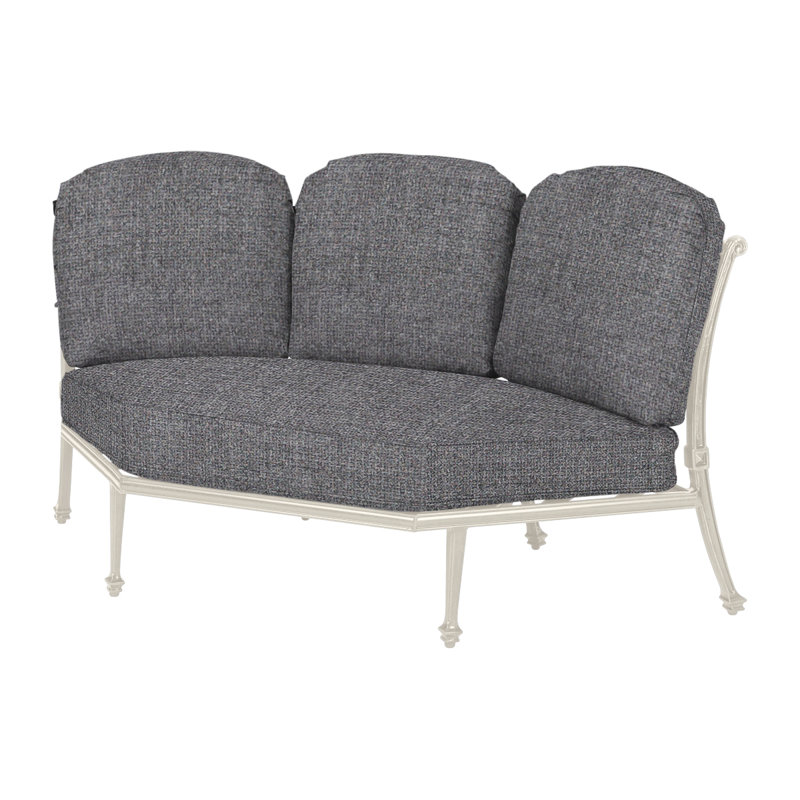 Grand Terrace Outdoor 3 - Seat Patio Sofa, Cast Slate Sunbrella® Plainweave, Vintage