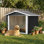 2-In-1 Large Metal Dog House & Storage Shed Weatherproof Outdoor Shelter With PVC Door And Vent Multi-Function Pet House For Medium To Large Dogs