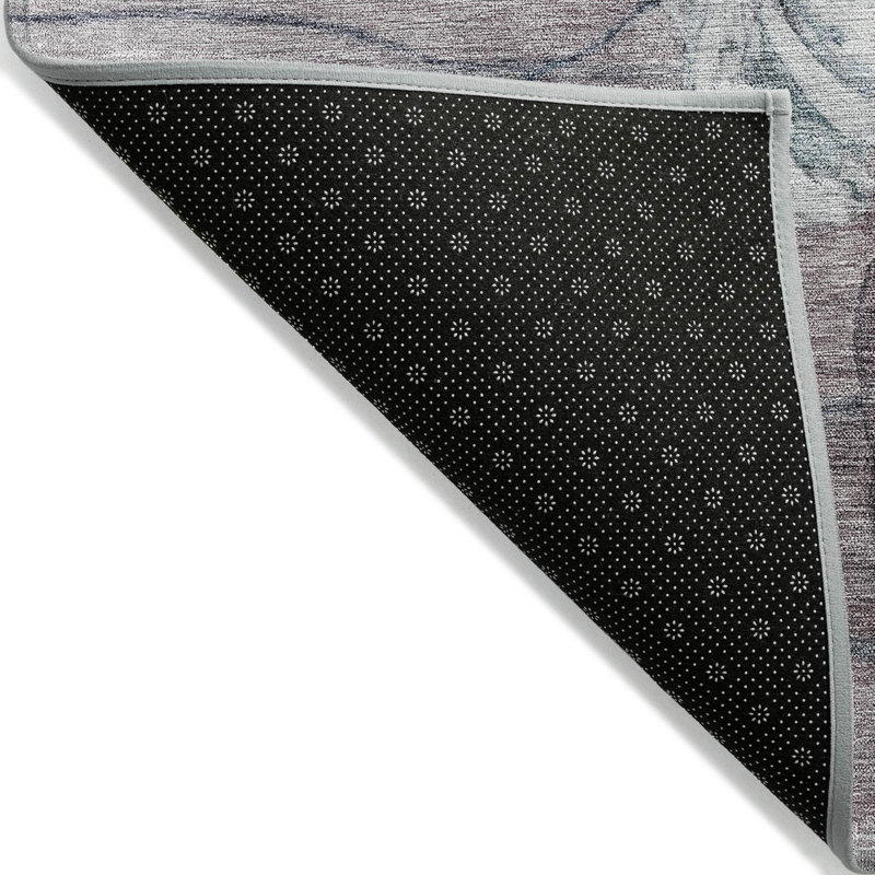 Tapis bleu sarcelle à motif floral turquoise et ivoire 3 pi x 5 pi