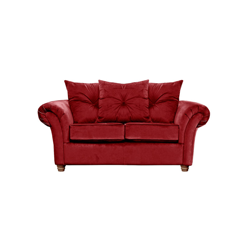 Lila Velvet Sofa, Burgundy