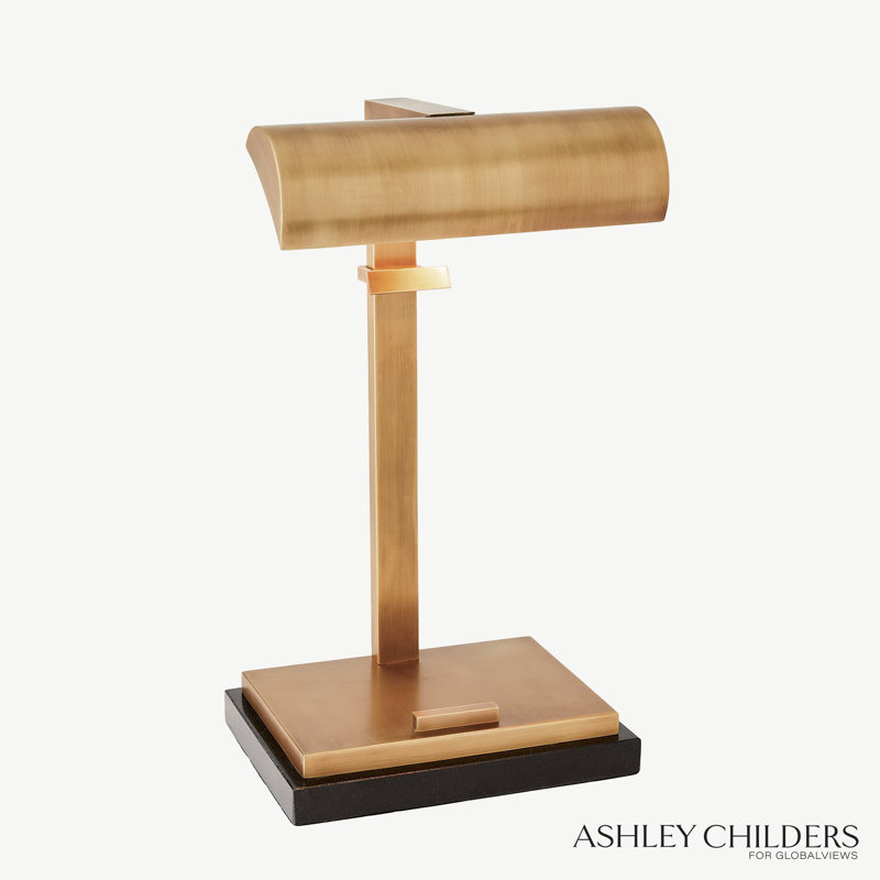 Tabletop Easel Lamp, Black/Gold