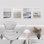 Océan, plage, bord de mer, images côtières neutres, art mural encadré 4 pièces
