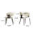 Expandable White Sintered Stone Dining Table And Chair Set-1702720489-1702720488