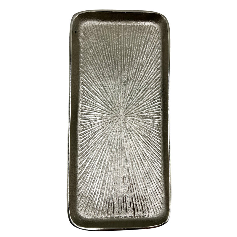 Nellir Tray, 1" H x 12" W x 5.5" D, Silver