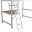 Lit en bois et panneau de fibres à densité moyenne avec bureau et tablette Loft-106847896-106847895