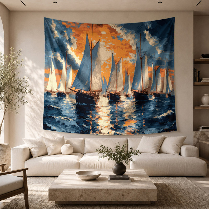 Tapisserie murale nautique, 26 po x 36 po