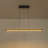 1-Light Walnut Modern Farmhouse Linear Kitchen Island LED Pendant