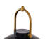 Luminaire suspendu moderne 1 lumière en métal noir mat et laiton antique avec abat-jour en verre opale pour salle à manger ou îlot de cuisine-1780820872