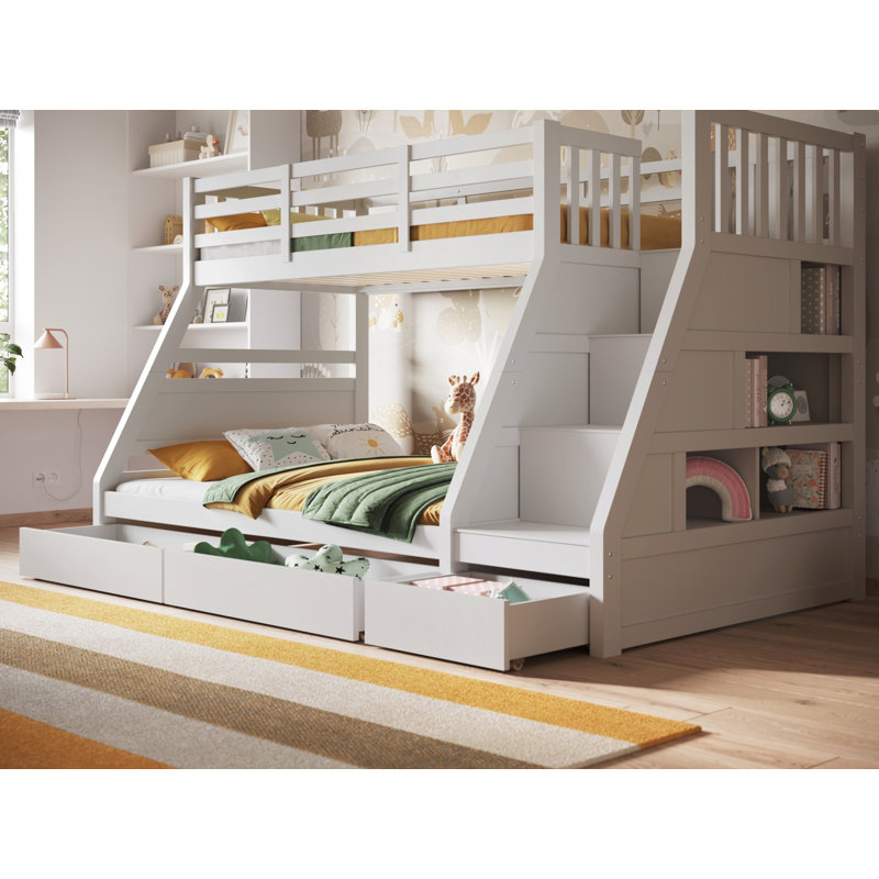 Double (4'6) Bunk Bed, White