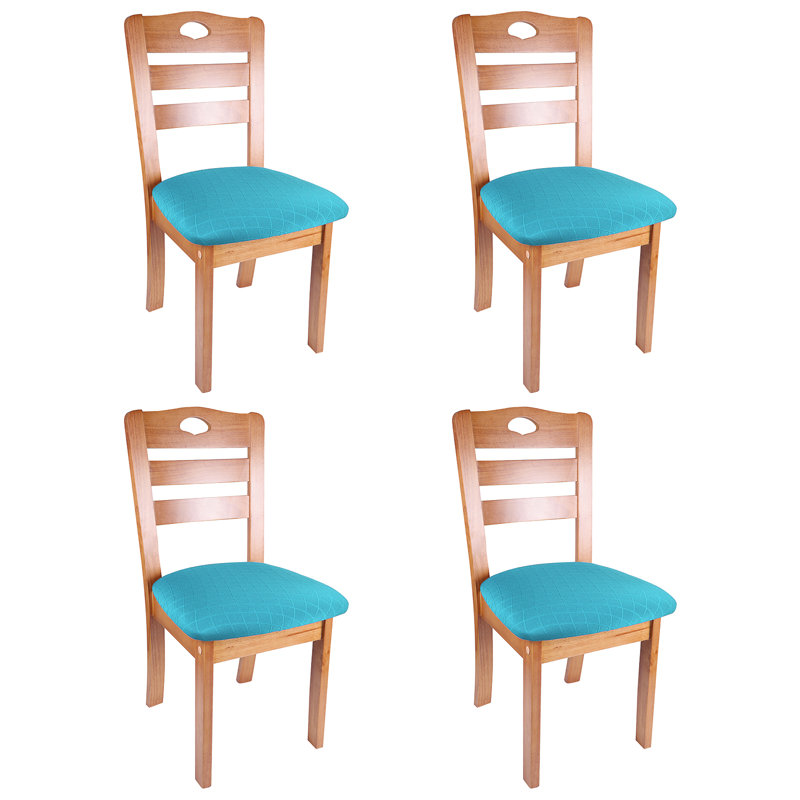 Niama Elastic Jacquard Protective Cover Protective Cover Suitable for Dining Room Kitchen (Set of 4), Bleu