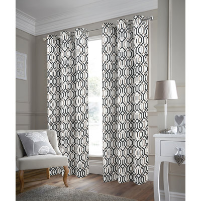 Nitsa Geometric Room Darkening Window Curtain