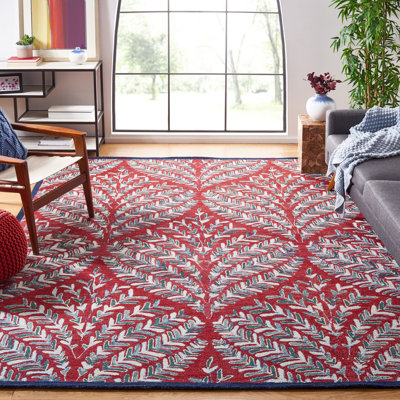 Chaitra hand-tufted wool floral rug