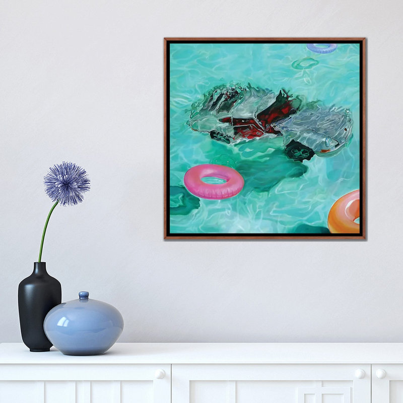 « Save the car » par Marcello Petisci-impression, Pas de tapis, H 18 po x l 18 po x 1,5 po, Toile classique avec cadre brun