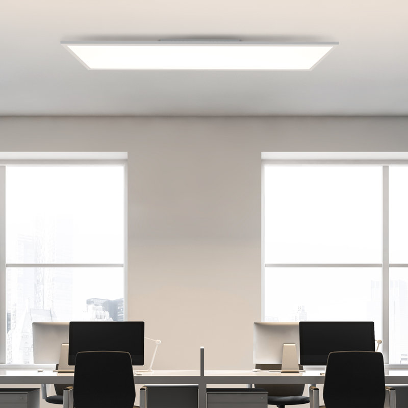 Damaj 1-Light LED Flush Mount, 30cm H x 120cm W x 5cm D, White