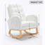Chaise berçante d'appoint avec repose-pieds et pieds en bois d'hévéa à haut dossier-756402118