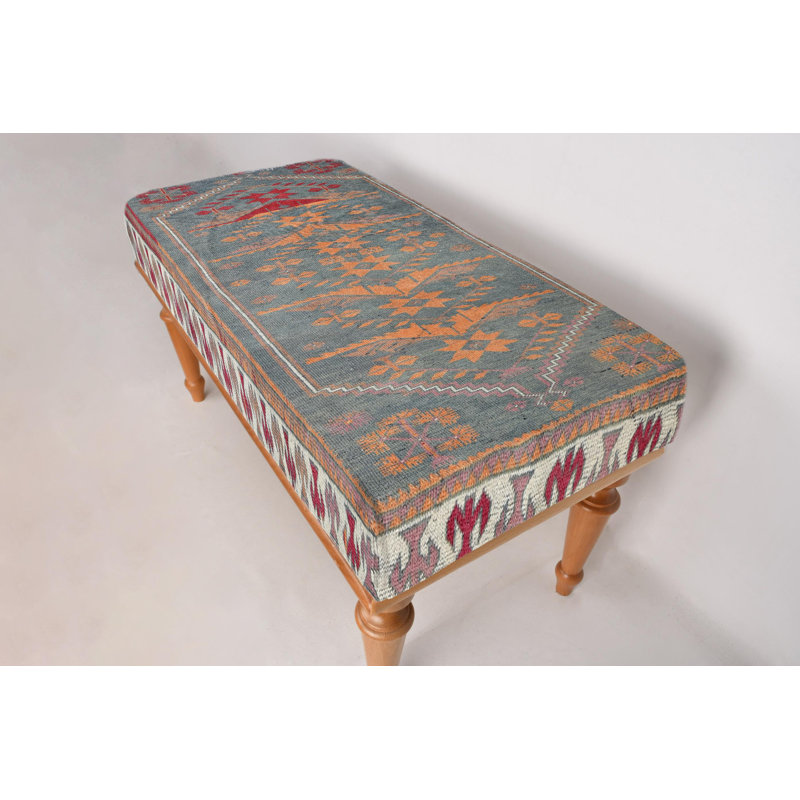 Window Bench Seat, Desk Bench, Ottoman Bench, Upholstered Bench, Turkish Rug Bench, Kilim Bench, Home Decor Bench, Handmade Bench