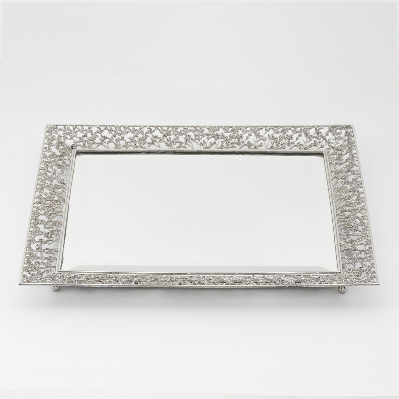 Isadora Decorative Tray, Silver