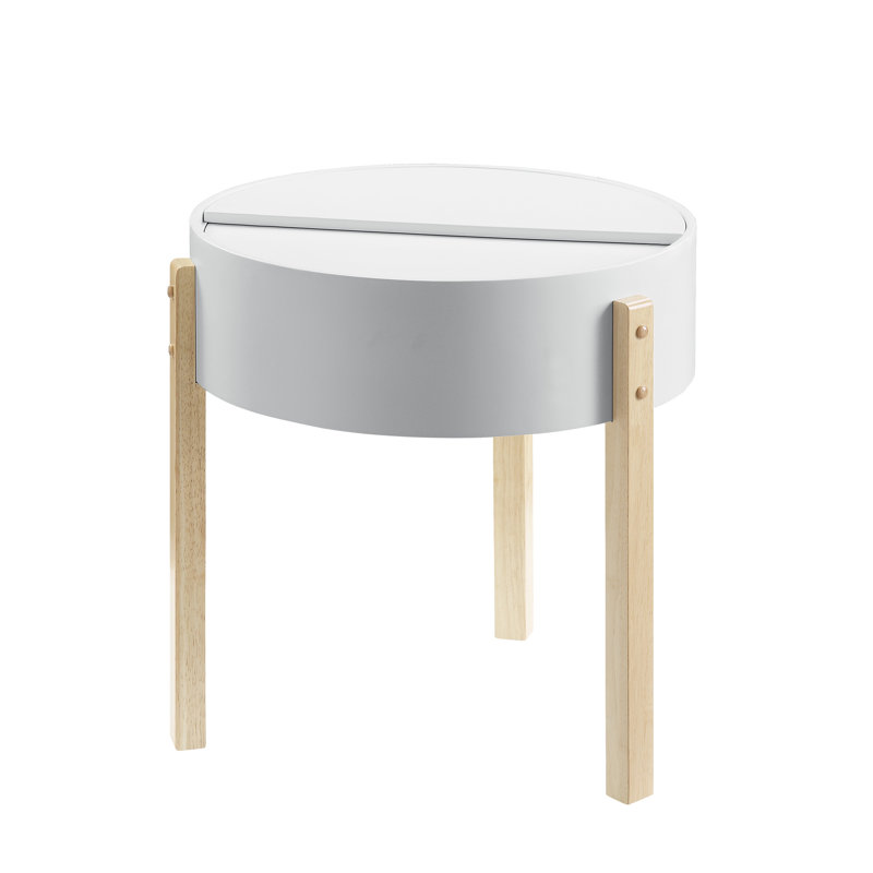 Bodfish White & Natural Round End Table