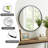 24 Inch Round Black HD Accent Mirror with Aluminum Alloy Frame Shatterproof Film Bathroom Vanity Mirror-545771965-545771962