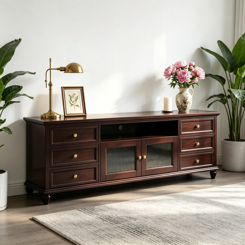 Retro Solid Wood TV Cabinet