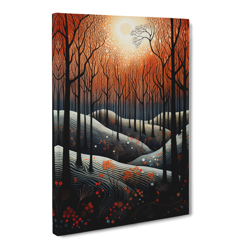 Winter Forest Modern - Wrapped Canvas, 60cm H x 40cm W x 3cm D