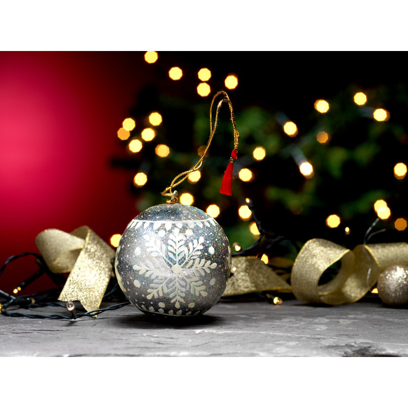Frozen Tourquoise Bauble, Silver