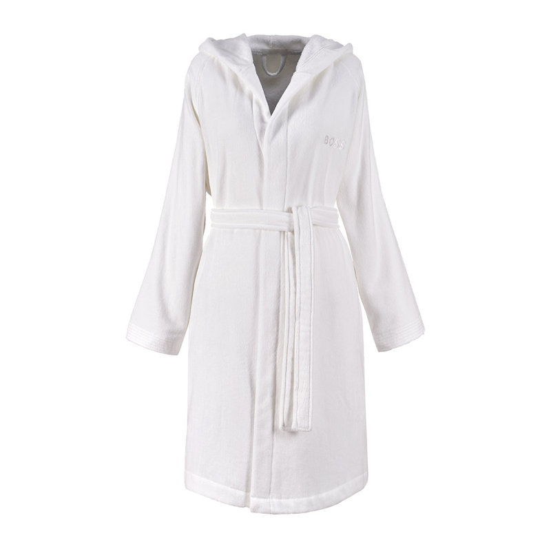 100% Cotton Terry Cloth Girl / Woman+ Mid-Calf Bathrobe, XS, White
