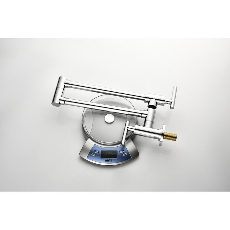 Wall Mounted Pot Filler Faucet - Brass, , Easy Flow Control Brass Interior, Exterior, Smooth Design