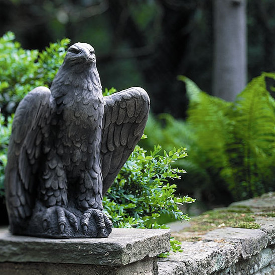 Eagle Looking Statue, Alpine Stone, Right