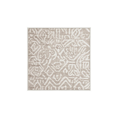 Tapis beige soyeux et moelleux