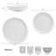 Marion 12-Piece Lightweight Chip-Resistant Bone China Dinnerware Set, Service for 4
