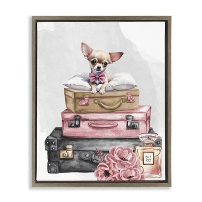 Cadre flottant Trendy Pup Travel, design par Kim Allen