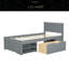 Lit plateforme simple avec tiroir et deux tablettes-1856982699
