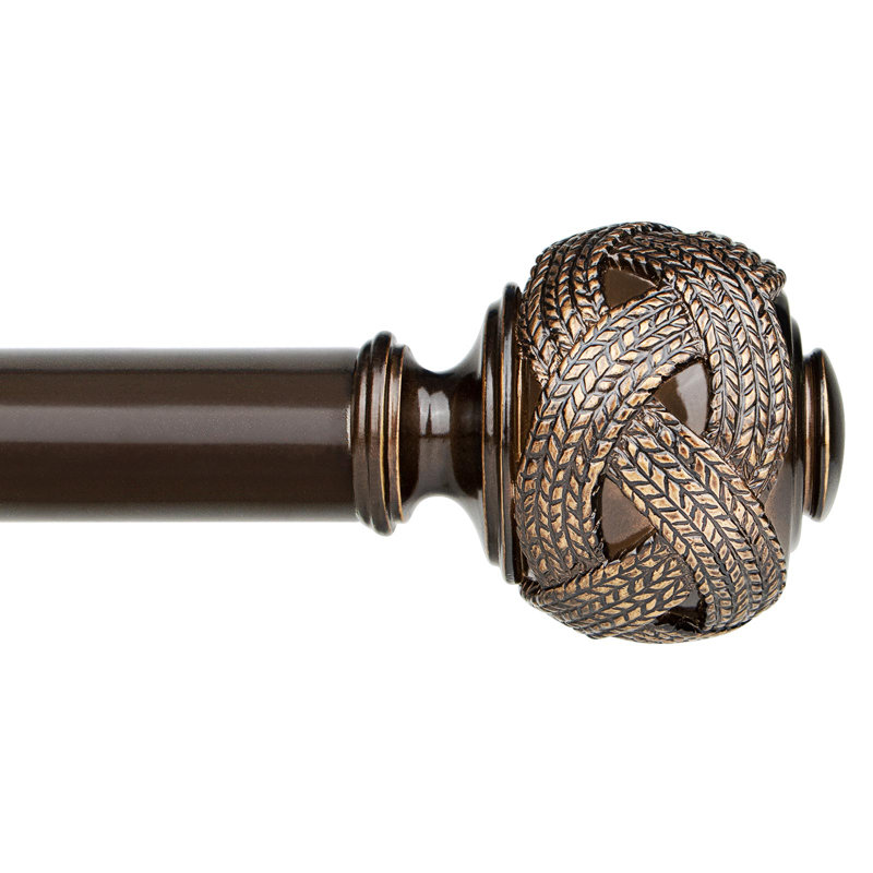 Tringle à rideaux simple réglable 1 po Pettitt, Bronze antique, 27" – 47"
