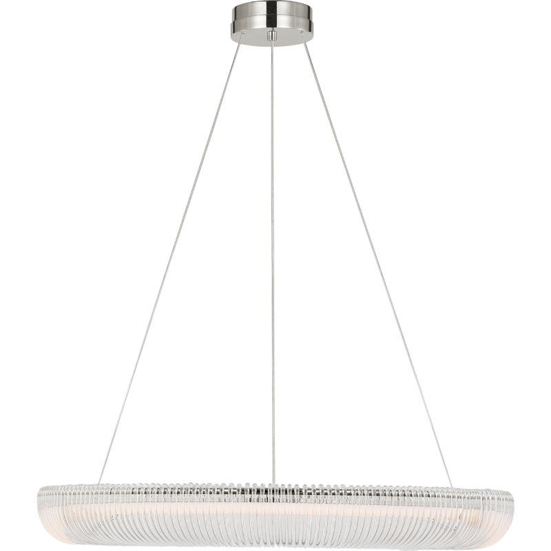 Chapman and Myers Transitional Pierce Chandelier, 30, Polished Nickel