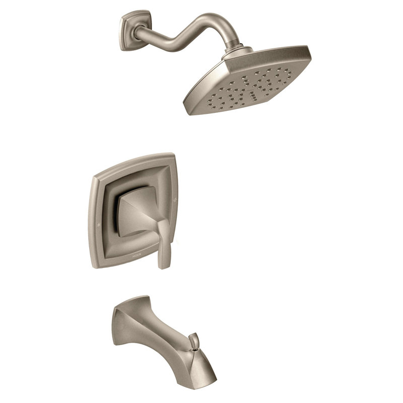 Voss Tub and Shower Faucet Trim with Lever Handle, Brushed Nickel